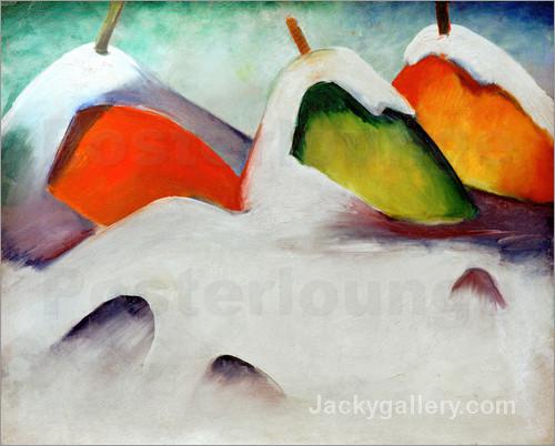 Hocken in the Snow by Franz Marc paintings reproduction